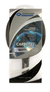 Donic-Schildkröt Tischtennisschläger CarboTec 3000, 50% Carbon, 2,1 mm Schwamm, Engery QRC - ITTF Belag, anatomisch