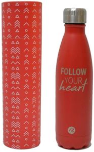 Sternitz Wasserflasche doppelwandig Edelstahl 500 ml - Ideal für Wandern, Camping, Sport und täglichen Gebrauch, Apple Red