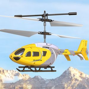 Ferngesteuerte Hubschrauber, 2.5-Kanal, RTF, mit LED-Licht, RC-Helikopter, Gelb, für Jungen, Erwachsene