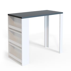 Vicco Barový stůl , 117 x 57 cm se 3 přihrádkami, Bílá/Antracit