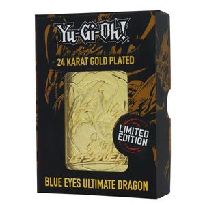 Yu-Gi-Oh! replika karty Blue Eyes Ultimate Dragon (pozlacená)