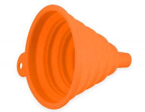 mumbi faltbarer Silikontrichter Trichter klein Einfüllhilfe (ca.11x11 cm) orange