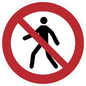 Schild 40 cm für Fußgänger betreten verboten P004