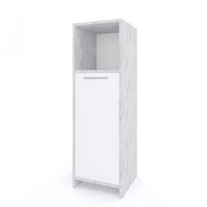 Livinity® Midischrank Kiko, 30 x 95 cm, Beton/Weiß