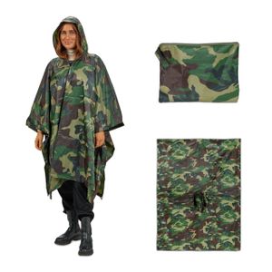 relaxdays Regenponcho Mehrzweck 3 in 1 Tarn