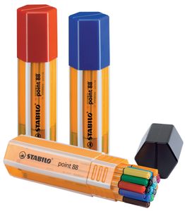 STABILO Fineliner point 88 20er Big point Box zufällige Farbe 20 Stifte