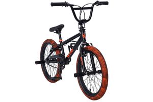 WYNN BMX Freestyle 20 Zoll DIRTY schwarz-orange Rahmenhöhe 28 cm Kinder Erwachsene V-Brake