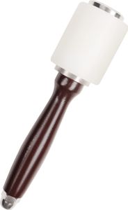 Handi Stitch Leder Werkzeug Nylon Hammer - 20,5 cm - Nylon Gummi Hammer mit Holzgriff - Schuhmacher Werkzeug für Rinds Leder Nähen, Leder Bearbeitung,