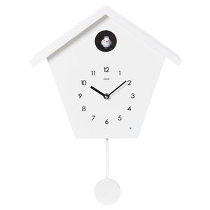 Cuco Clock Kuckucksuhr SCHWARZWALDHAUS mit Pendel Wanduhr moderne Kuckuckuhr Schwarzwalduhr Weiß
