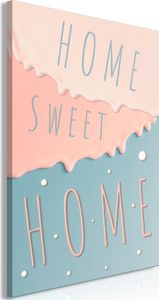 Italienischer Leinwand Leinwandbild - Inscriptions: Home Sweet Home (1 Part) Vertical 20x30 cm Text m-C-0406-b-a