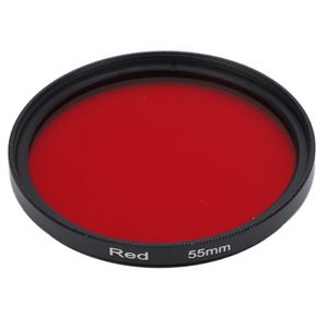 Závitový filter pre objektívy fotoaparátov, úplne červený, optické sklo, farebný filter pre objektívy fotoaparátov Nikon