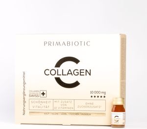 Primabiotic Collagen - Kollagenpaket 30 Flaschen 30 ml - hoher Kollagengehalt [10 000 mg] - hydrolysiert - hohe Qualität - 900 ml - Absorption 95%.