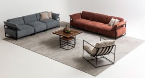 Sofagarnitur 2x Viersitzer Designer Sessel Wohnzimmer Sofas JVmoebel