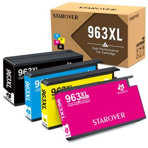 4x STAROVER 963XL Druckerpatronen Ersatz für HP 963 XL Tintenpatronen Kompatibel für HP OfficeJet Pro 9010 9012 9014 9015 9016 9019 9020 9022 9025