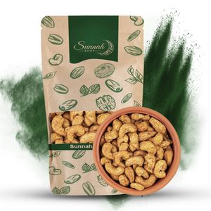 Sunnah Shop® Geräucherte Cashewkerne 1kg Ganze cashews nüsse mit intensivem Geschmack Proteinreich & Gesund | Knackiger Snacks aus hochwertigen Nüssen