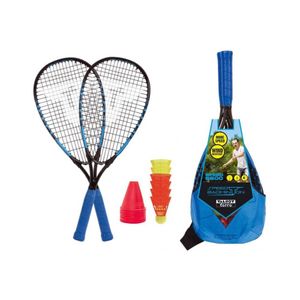 *Speedbadminton Set SPEED 6600 im Slingbag black/blue,