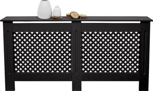 ECD Germany Heizkörperverkleidung mit Wabenmuster 152x19x82 cm, Schwarz, aus MDF lackiert für Schlafzimmer Wohnzimmer ECD Germany Heizkörperverkleidung mit Wabenmuster 152x19x82 cm, Schwarz, aus MDF lackiert für Schlafzimmer Wohnzimmer