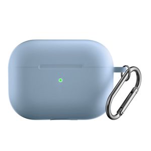 Hülle für Apple AirPods Pro 2 Silikon Case Cover Bumper Schutzhülle Babyblau