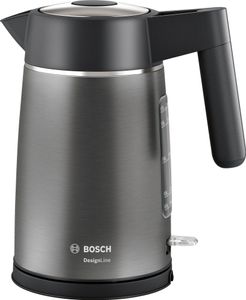 Bosch TWK5P480 Wasserkocher Edelstahl/schwarz, Farbe:Grau