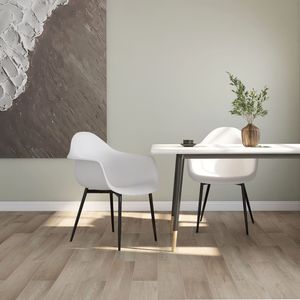Moderne Küchenstühle, Skandinavischen 2er Set Esszimmerstühle Weiß PP