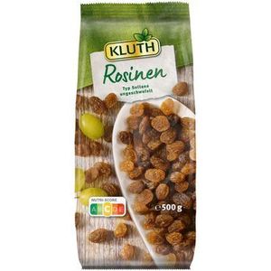 Kluth Rosinen Typ Sultana ungeschwefelt kernlos fruchtig 500g