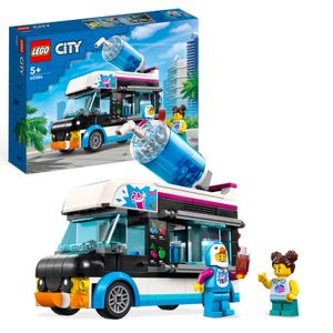 LEGO 60384 City Slush-Eiswagen Set, Sommer-Fahrzeug-Spielzeug mit Kinderspielfiguren, Konstruktionsspielzeug für Kinder ab 5 Jahren, Geschenk für Mädchen und Jungen