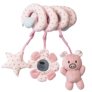 Baby Spirale Plüschtiere Aktivität Autositz Hängerassel Spielzeug Hängespirale Rassel Wagen Bett Anhänger Früherziehung Neugeborenen Kinderwagen Spielzeug rosa