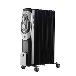 Elektryczny grzejnik olejowy Kiano | Grzejnik olejowy | 3 poziomy mocy 800/1200/2000 W | Zabezpieczenie przed przegrzaniem | Ręczny termostat | Automatyczne włączanie