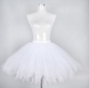 Röcke Junggesellenabschied Tütü Tüllrock Petticoat Ballett Reifrock 4 Lagen Rock,Farbe:Weiß,Größe:M