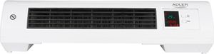 Adler AD 7714, Elektrický ohrievač s ventilátorom, Keramický, Vnútorný, Múr, Čierna, Biela, Plast