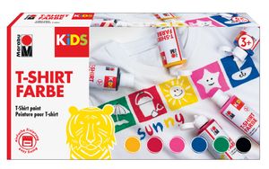 Marabu KiDS Textilfarbe "T-Shirt Farbe" 6er-Set 6 x 80 ml auf Wasserbasis