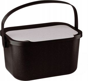 Go Practic Mini bini schwarz/beige 4,5l mülltrennsystem,  Abfalleimer mülleimer küche 4,5l, Mülleimer für Bioabfall