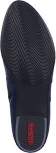 Rieker Damen Stiefelette elegant Zierriemen metallische Ringe Reißverschluss Y0775, Größe:41 EU, Farbe:Blau