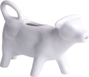 Dzbanek na mleko Dzbanek na mleko krowa ceramiczny biały