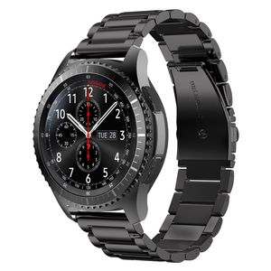 Cadorabo Náramek z nerezové oceli 20 mm pro Samsung Galaxy Watch 42 mm / S2 Classic/Sport v černé barvě - Náhradní náramek Huawei Watch 2 / Nokia Steel/LG Watch Sport/Pepple 2 UVM Metal