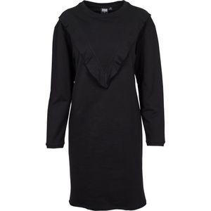 Urban Classics Damen Ladies Terry Volant Dress TB1965, color:black, size:M