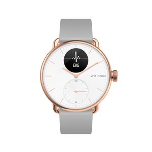 Withings Gesundheits-Wearable Scanwatch,38mm Armband mit EKG und SpO2 – Rosegold
