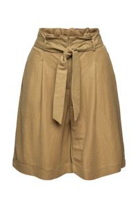 Esprit Shorts mit Paperbag-Bund, khaki green
