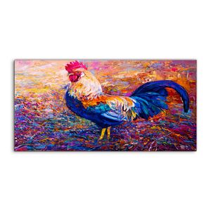 Coloray Canvas 140x70  Wandbild Leinwand Bilder Deko Hühnerfarm Lackieren von Hähnchen