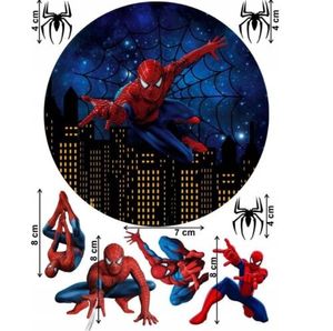Essbar Marvel Spiderman Torten-Bild-Aufleger-Deko Geburtstag Avenger Premium 0,6mm (SP11)