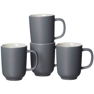 Ritzenhoff & Breker Kaffeebecher-Set Jasper, 4-teilig, je 285 ml, Grau, Steingut Ritzenhoff & Breker Kaffeebecher-Set Jasper, 4-teilig, je 285 ml, Grau, Steingut