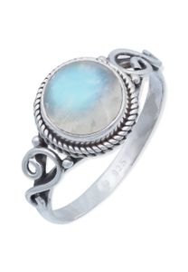 Ring ISALI aus 925er Sterling Silber mit Mondstein weiß