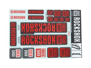 ROCKSHOX Dekorsatz, Decal Kit für Ø 35mm Federgabeln, rot