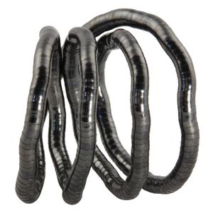 Halskette - biegsame Schlangenkette - uni - anthrazit - 8 mm