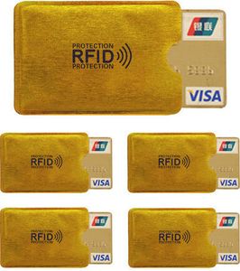5x RFID Schutzhülle Blocker NFC Datenschutz Abschirmung EC Karte Kreditkarte Ausweis Hüllen Gold