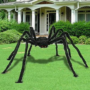 Riesenspinne halloween, Halloween Spinnen, Gruseliges Halloween Deko Outdoor, 125 cm, 1 Stück