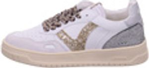 VICTORIA - Sneakers White Split Leather Glitter Leopard - 41 EU - Weiß
