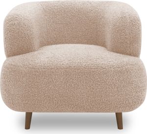 DOMO. collection Sessel 800 014, Polstersessel in organischer Form mit Taschenfederkern, Cocktailsessel, 90 x 86 x 73 cm (BxTxH), creme
