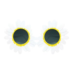 Oblique Unique Blumen Brille Partybrille Spaßbrille Sonnenbrille für Geburtstag Party Fasching Karneval Accessoire - weiß