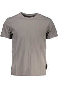 Napapijri Perfect Pánské tričko s krátkým rukávem Grey Barva: Grey, Velikost: XL